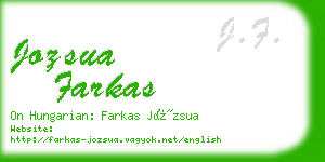 jozsua farkas business card